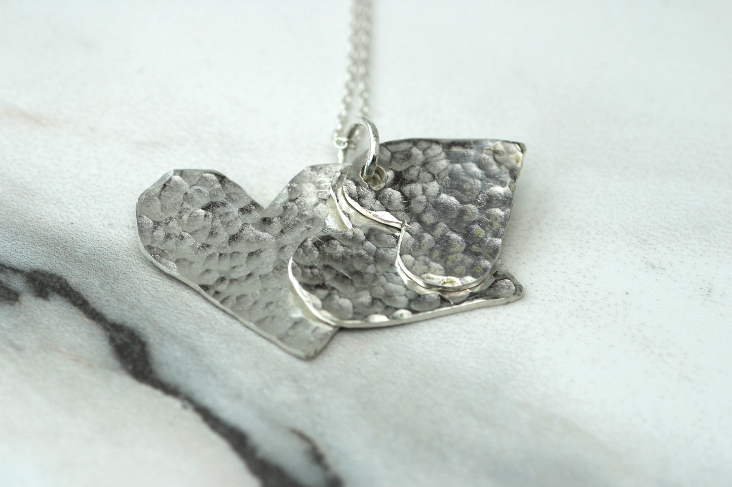 Personalised Family Necklace – Eco Silver Linked Hearts