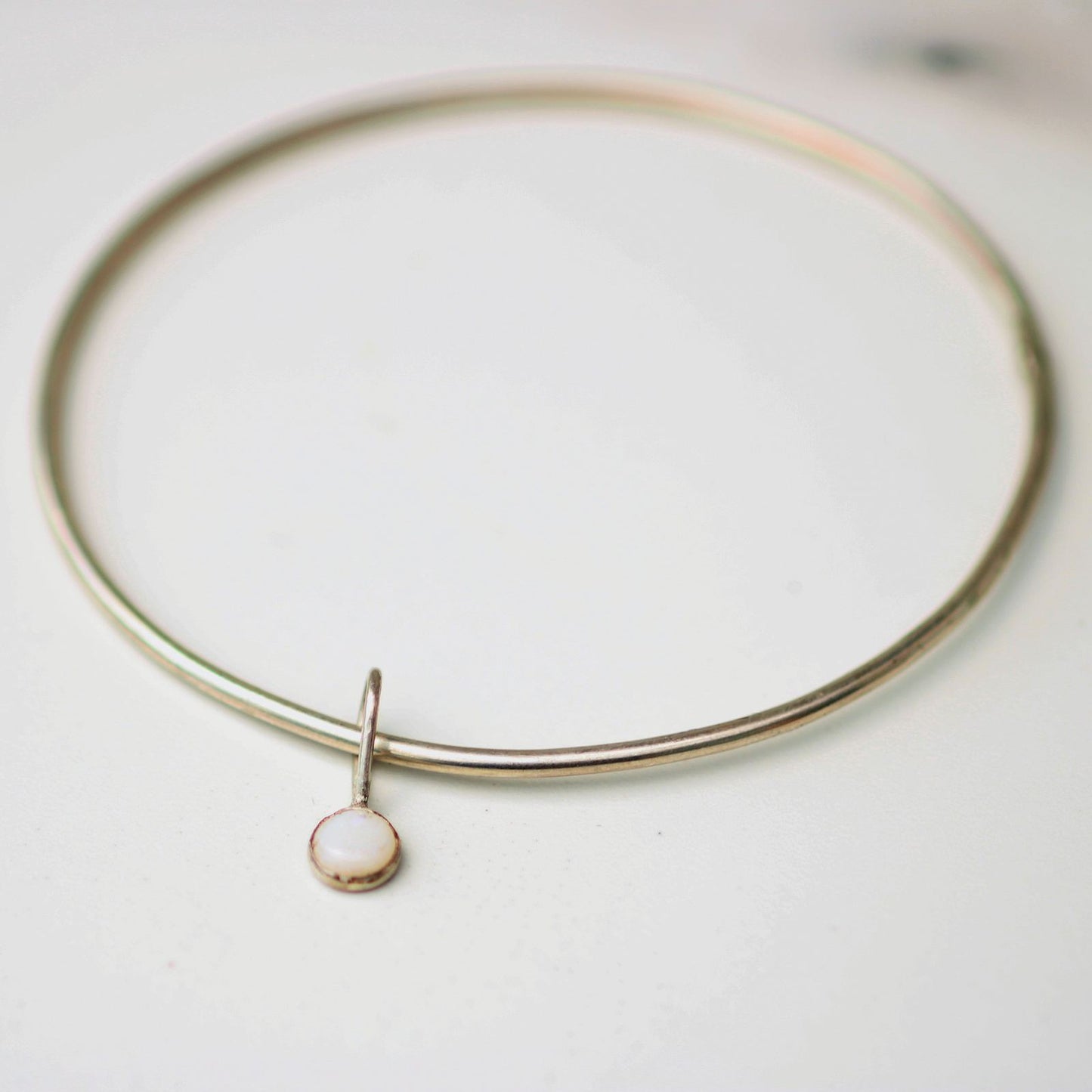 Opal bangle - October birthstone louella-jewellery