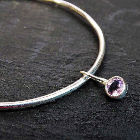 Amethyst bangle - February birthstone bracelet | Bangles | Louella Jewellery