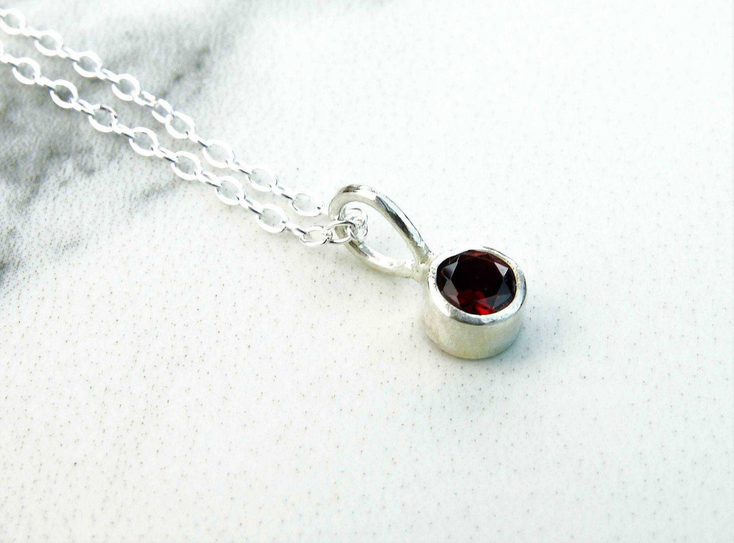 Garnet necklace - January birthstone | Necklace | Louella Jewellery