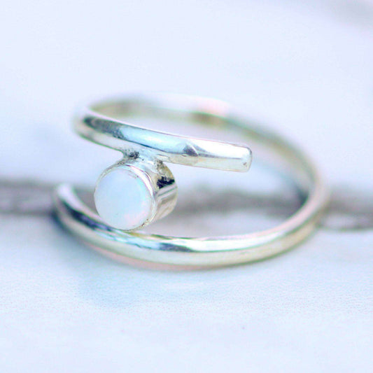Opal adjustable ring - October birthstone | Ring | Louella Jewellery