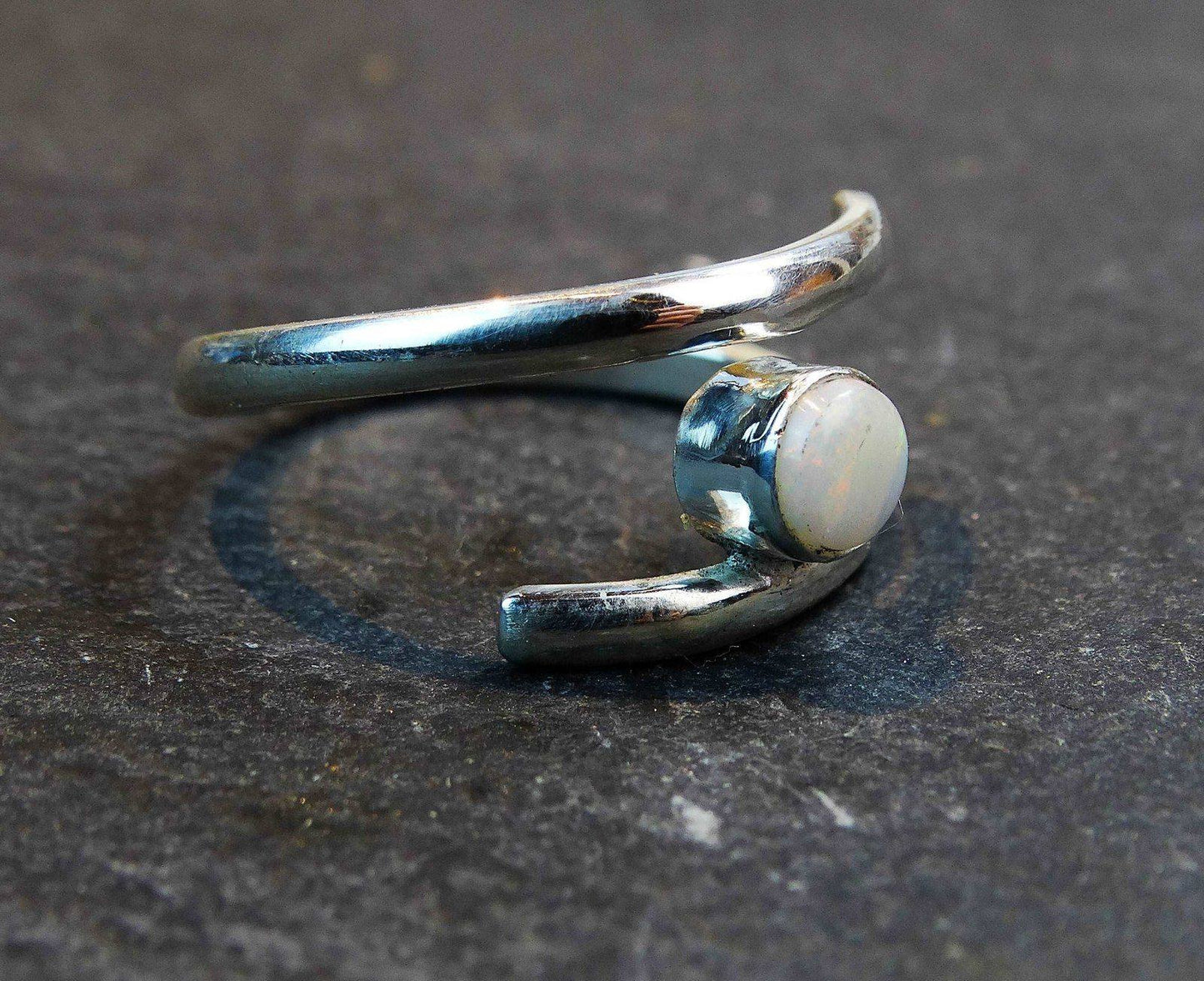 Opal adjustable ring - October birthstone | Ring | Louella Jewellery