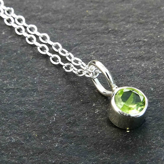 Peridot necklace - August birthstone | Earrings | Louella Jewellery
