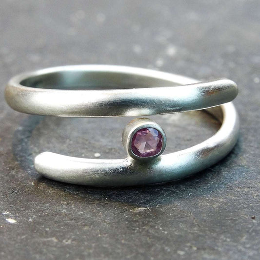 Pink sapphire, adjustable ring | Ring | Louella Jewellery