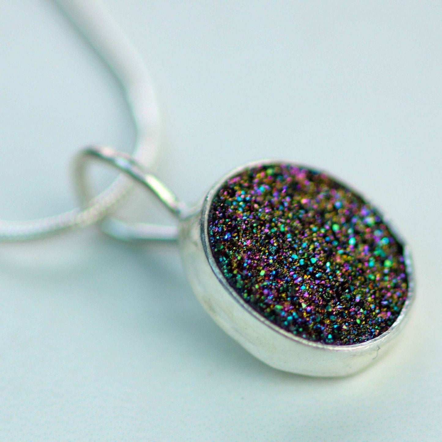 Rainbow druzy pendant | Louella Jewellery