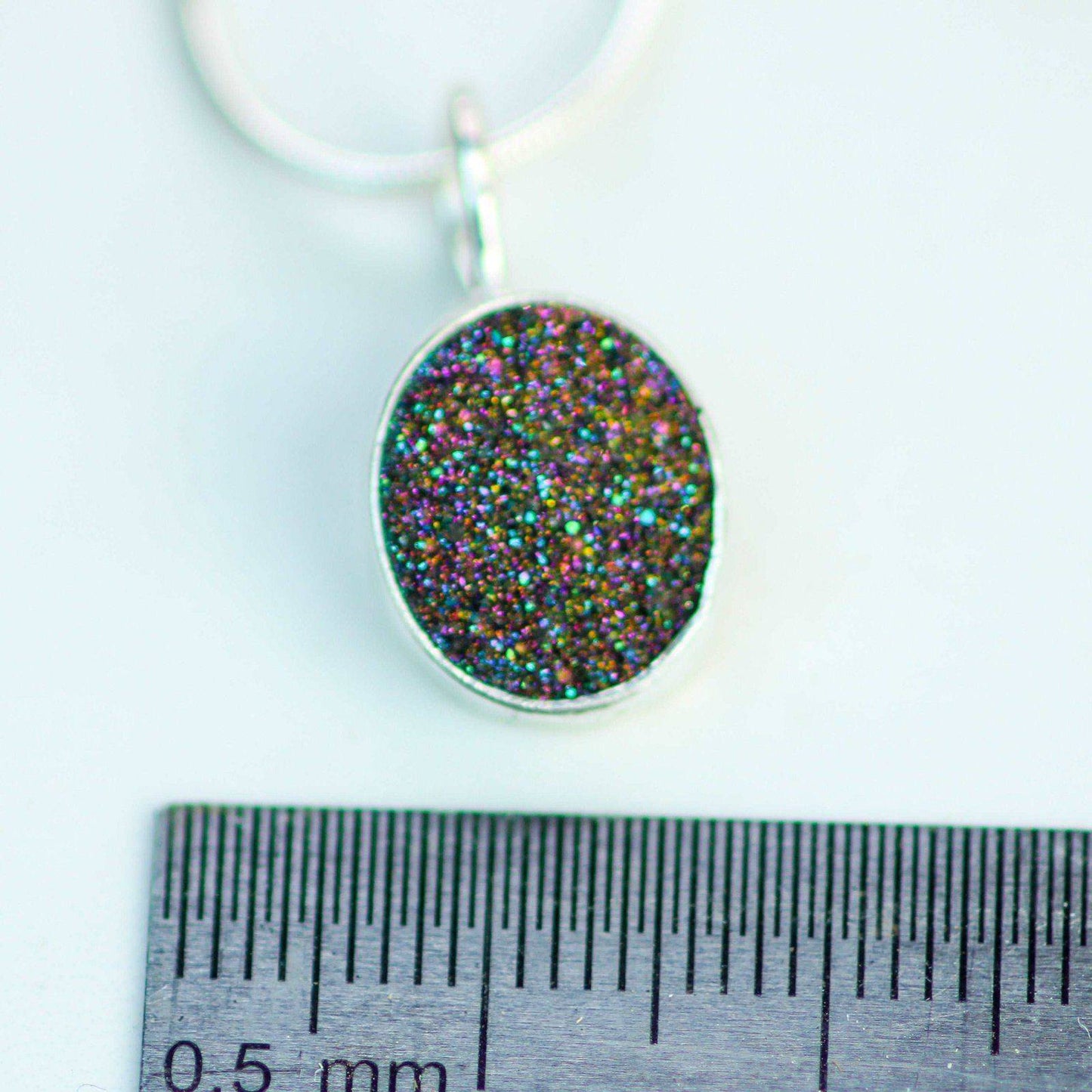 Rainbow druzy pendant | Louella Jewellery