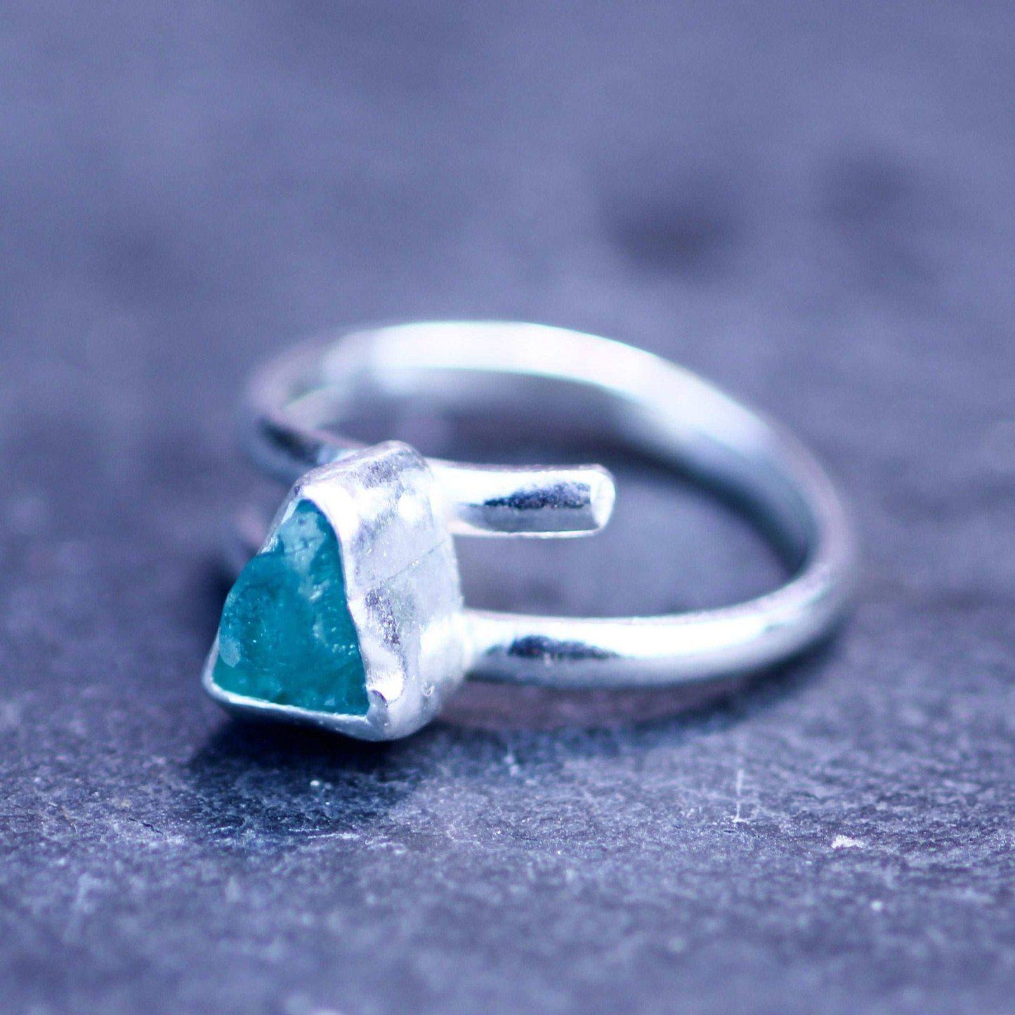 Raw green gemstone ring | Ring | Louella Jewellery