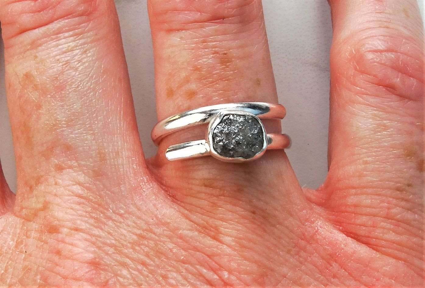 Raw diamond engagement ring | Ring | Louella Jewellery