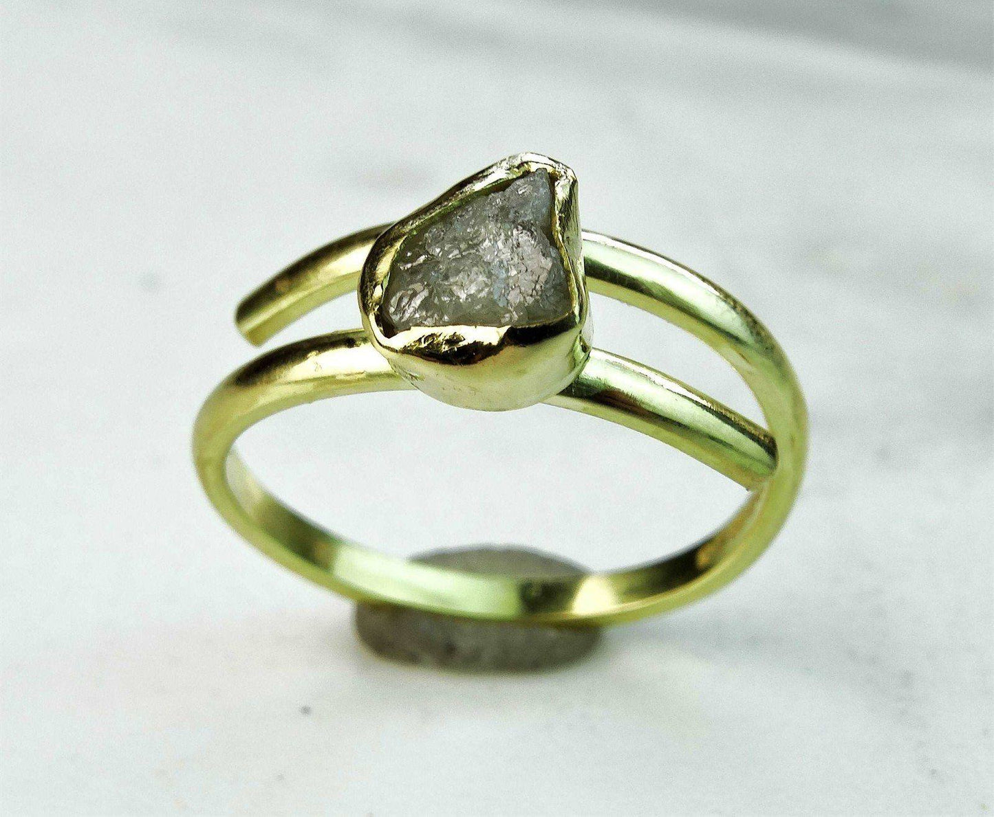 Raw diamond engagement ring | Ring | Louella Jewellery