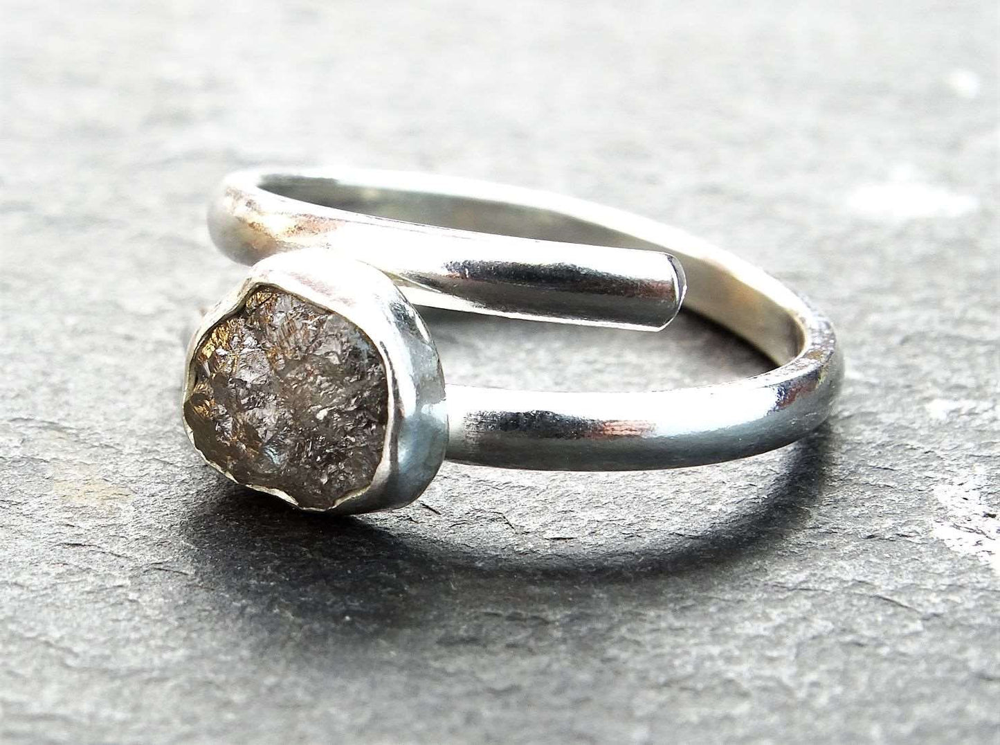 Raw diamond engagement ring | Ring | Louella Jewellery