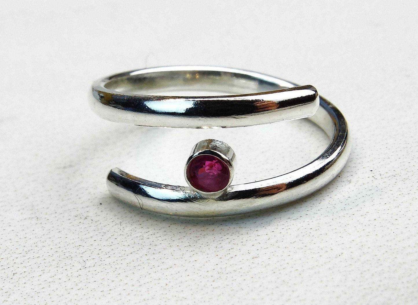 Ruby adjustable ring - July birthstone | Ring | Louella Jewellery