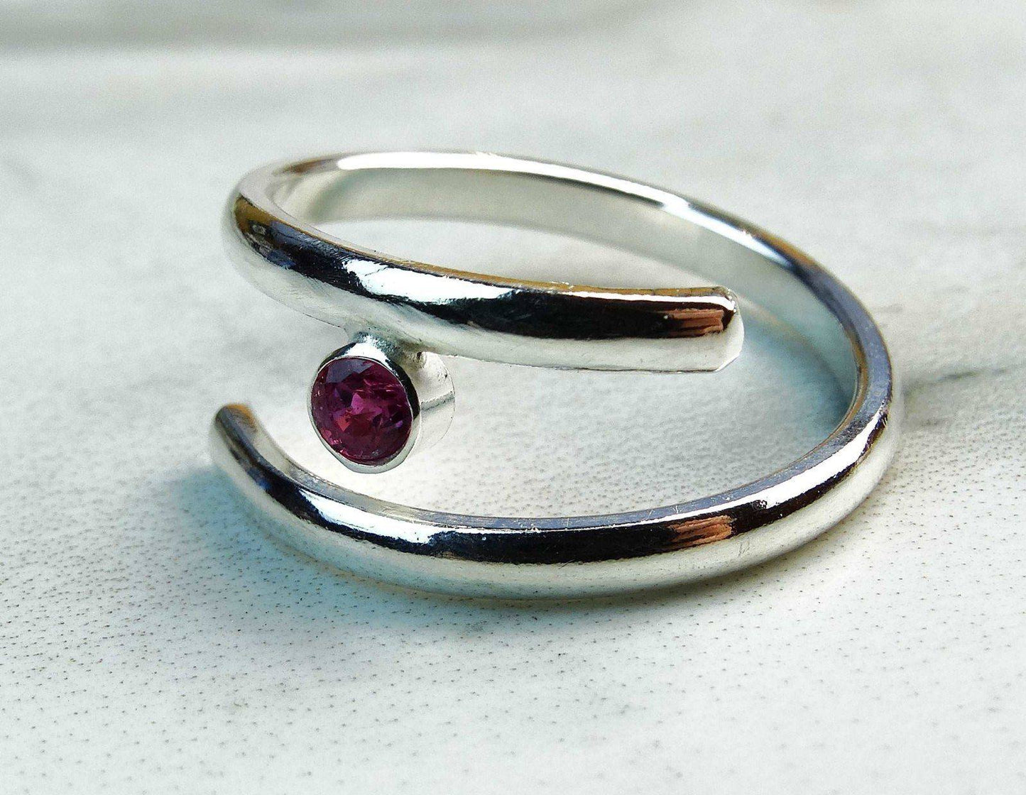 Ruby adjustable ring - July birthstone | Ring | Louella Jewellery