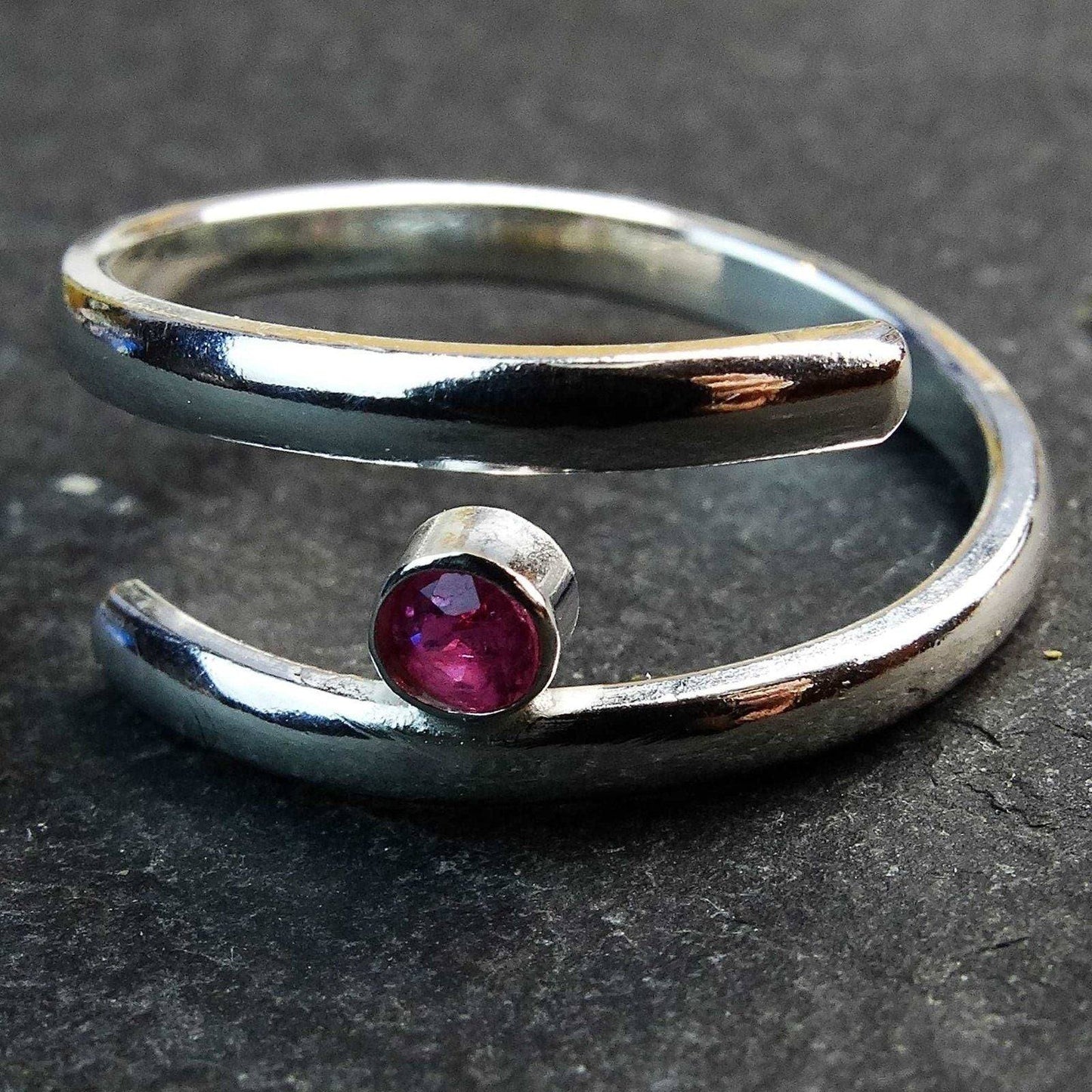 Ruby adjustable ring - July birthstone | Ring | Louella Jewellery