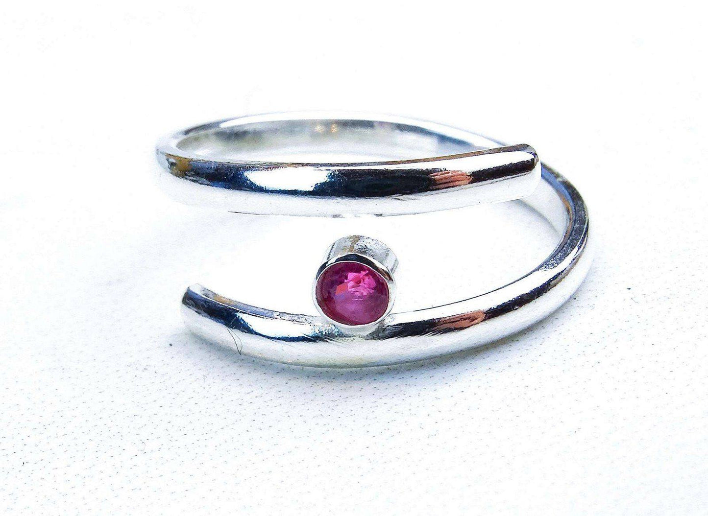 Ruby adjustable ring - July birthstone | Ring | Louella Jewellery