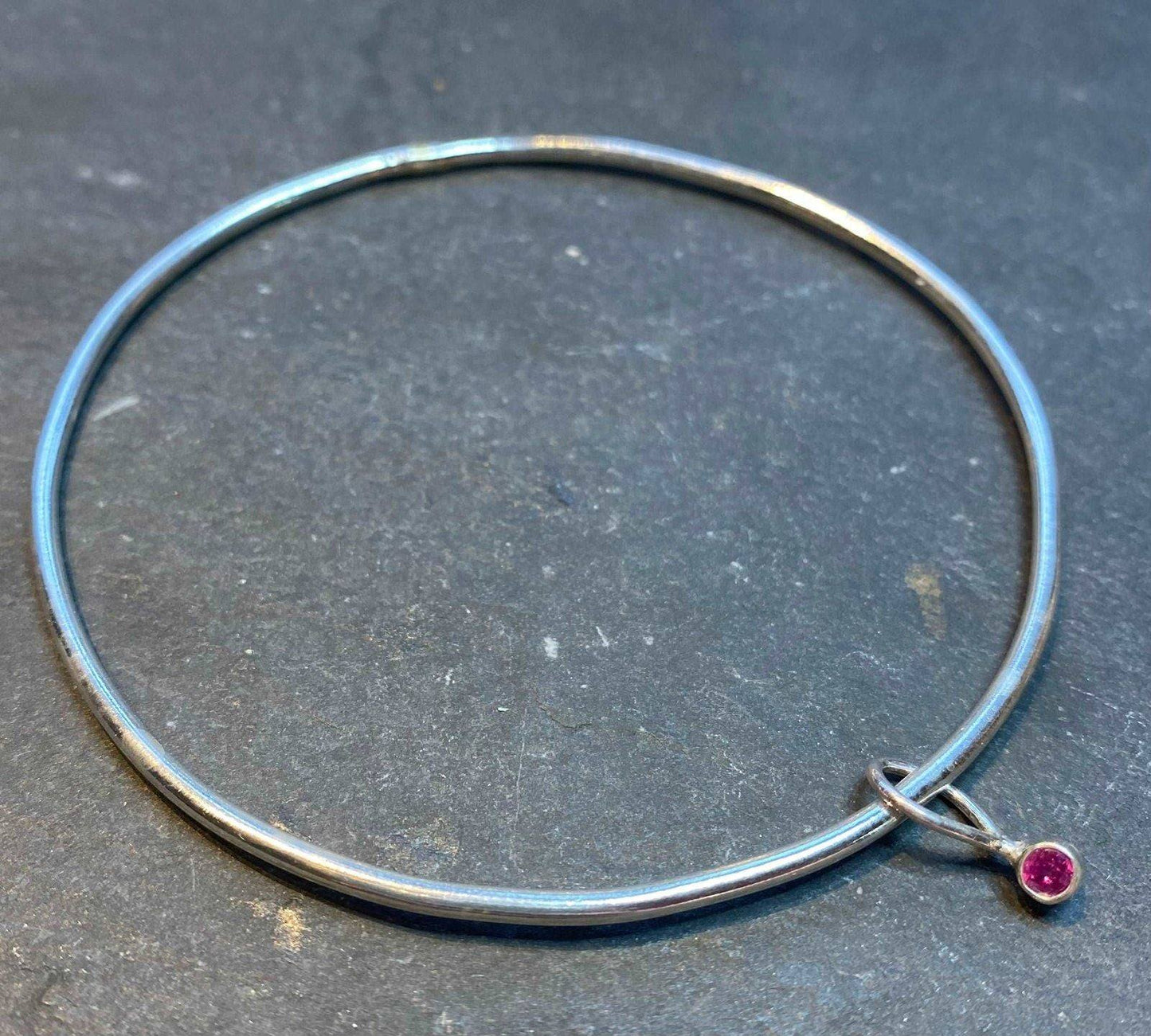 Ruby bangle - July birthstone | Louella Jewellery