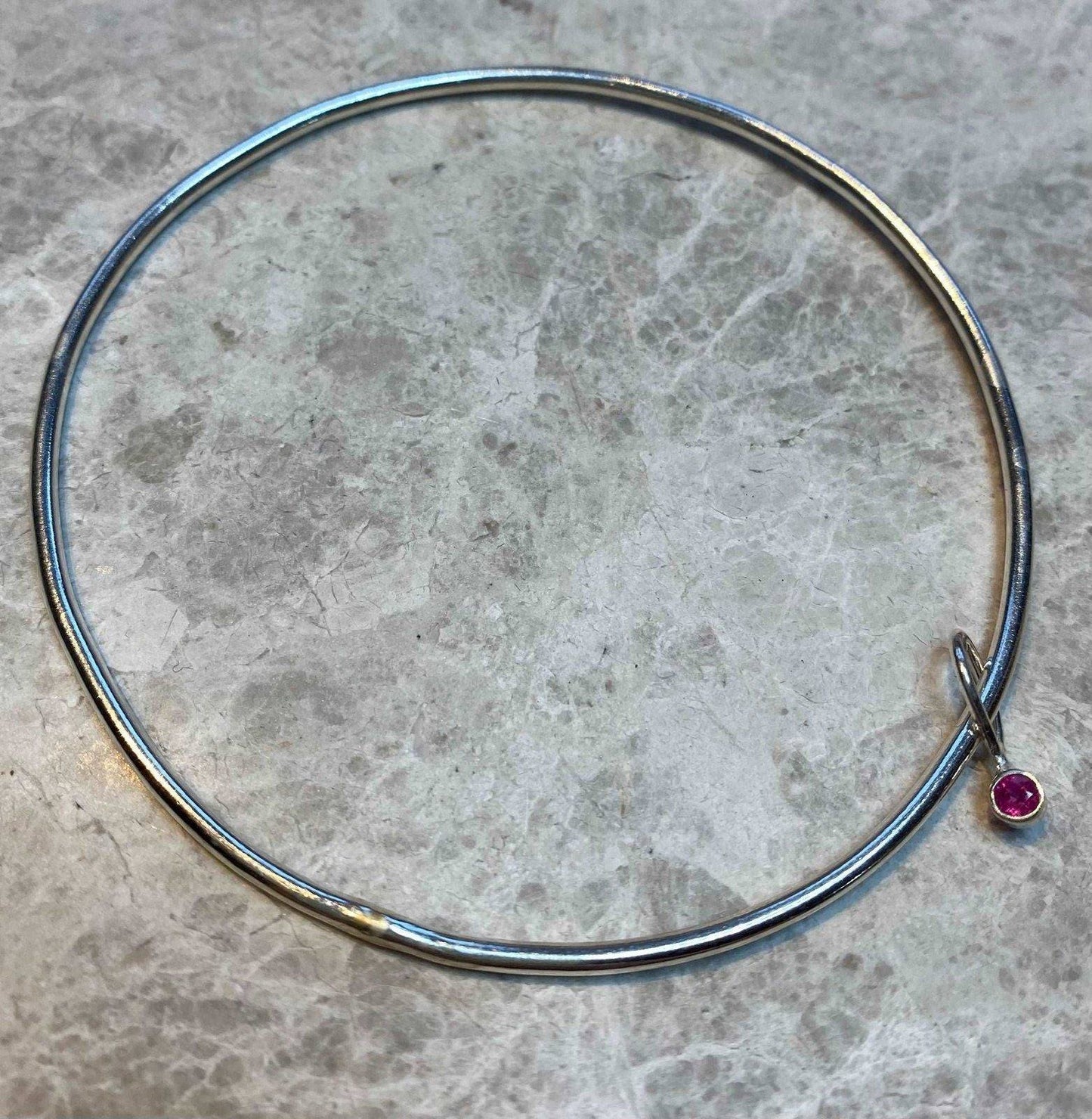 Ruby bangle - July birthstone | Louella Jewellery