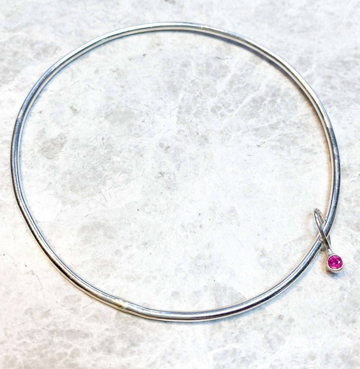 Ruby bangle - July birthstone | Louella Jewellery