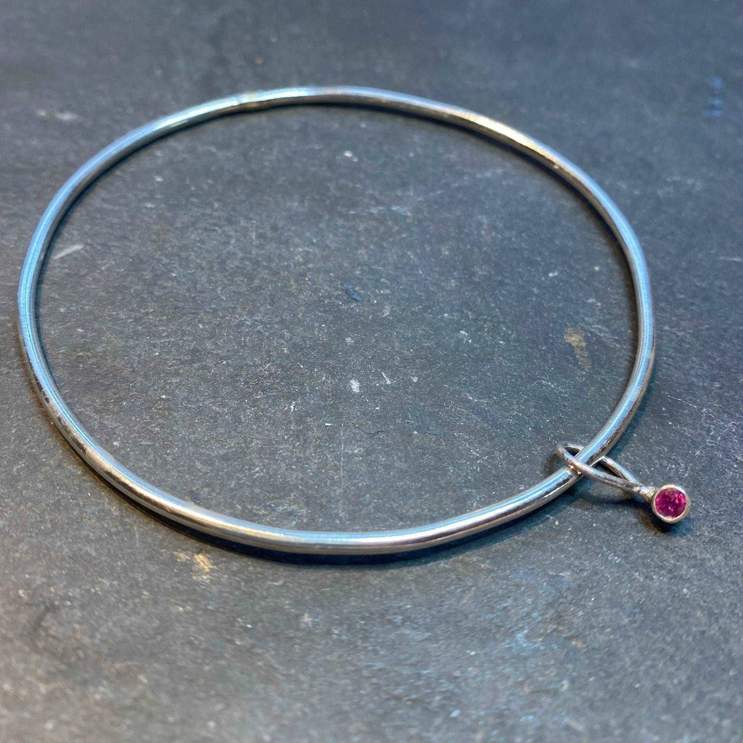 Ruby bangle - July birthstone | Louella Jewellery