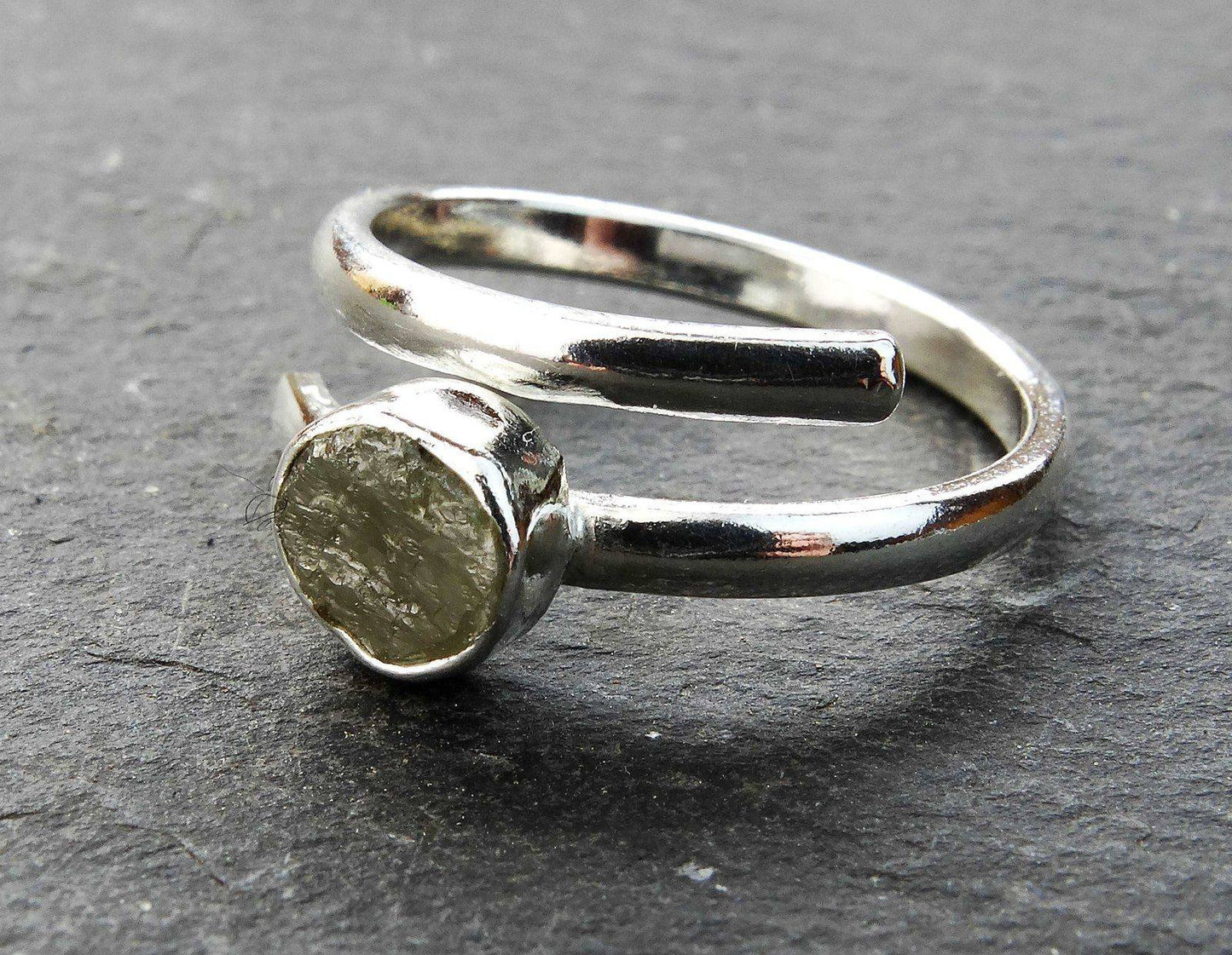 Silver raw diamond ring | Ring | Louella Jewellery