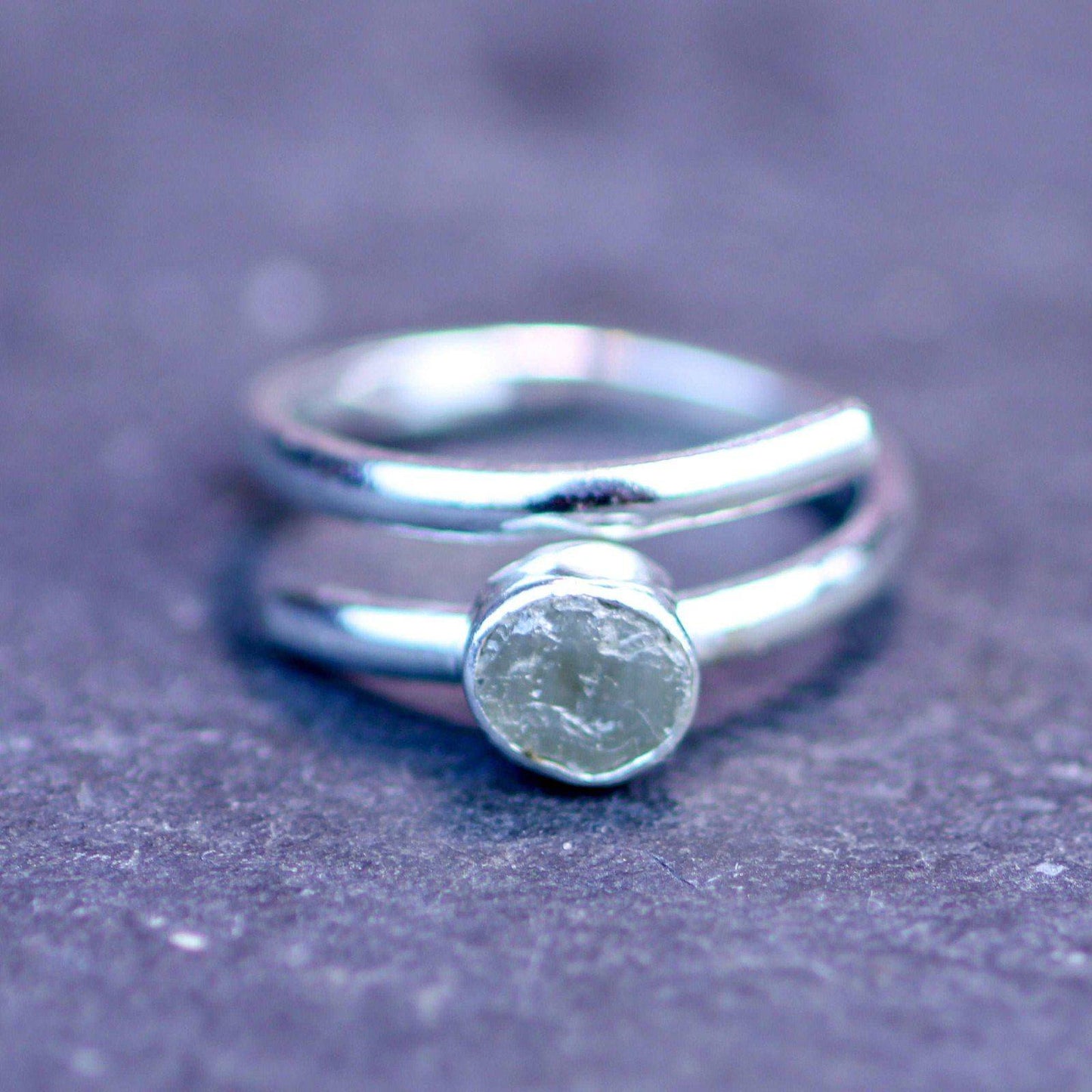 Silver raw diamond ring | Ring | Louella Jewellery
