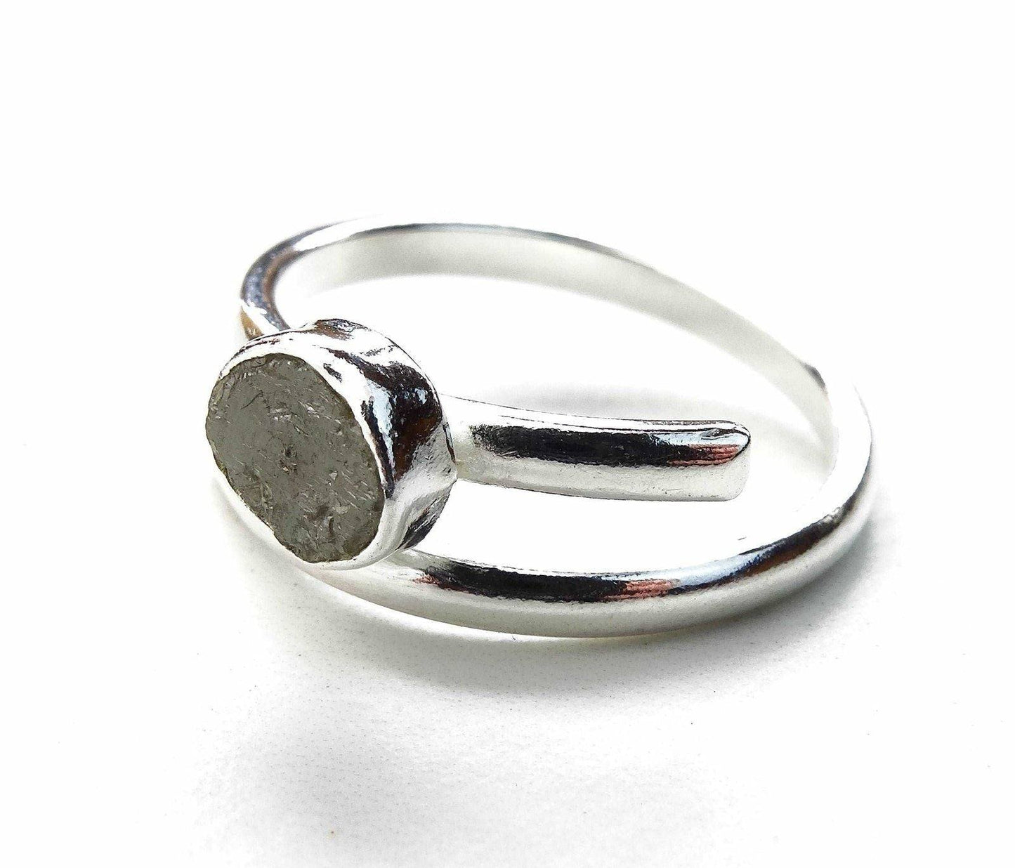 Silver raw diamond ring | Ring | Louella Jewellery