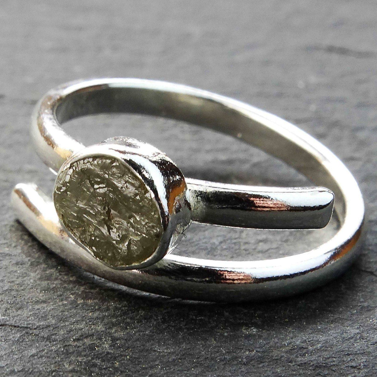Silver raw diamond ring | Ring | Louella Jewellery