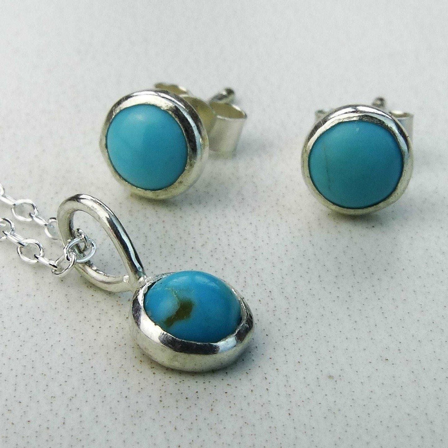 Turquoise stud earrings - December birthstone | Earrings | Louella Jewellery