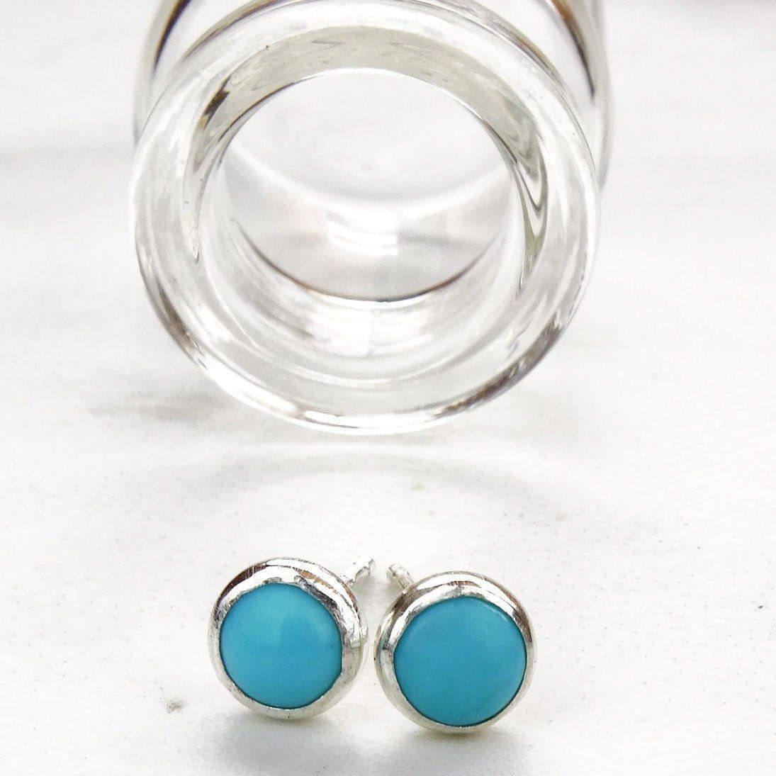 Turquoise stud earrings - December birthstone | Earrings | Louella Jewellery