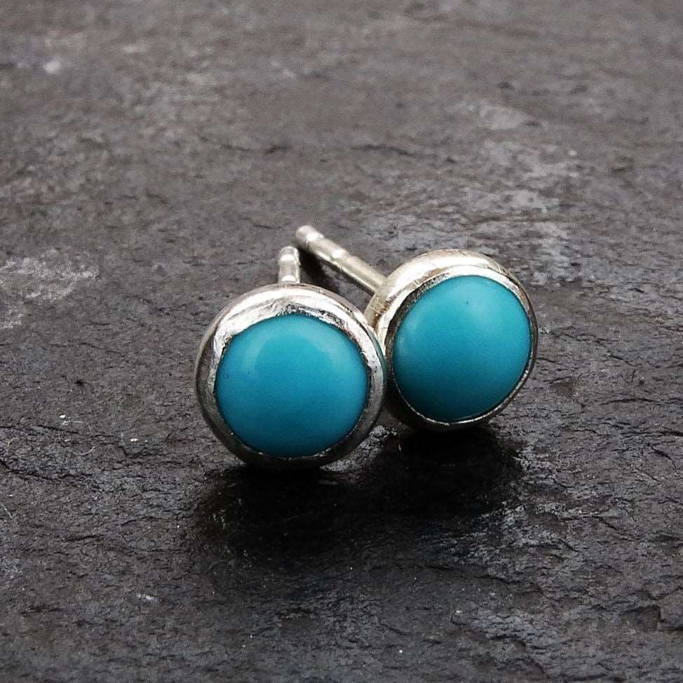 Turquoise stud earrings - December birthstone | Earrings | Louella Jewellery