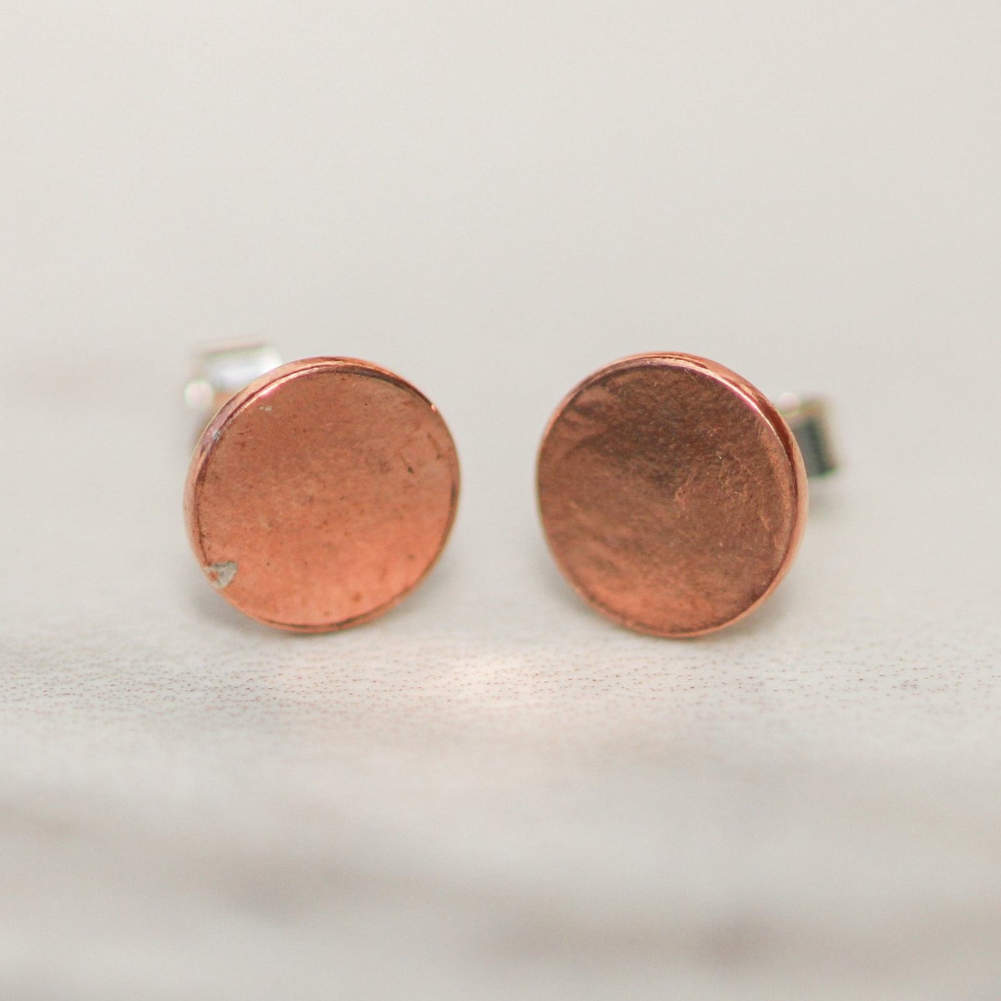 Copper stud earrings louella-jewellery