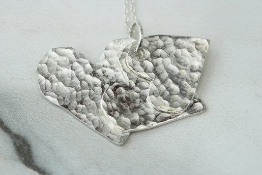 Personalised Family Necklace – Eco Silver Linked Hearts