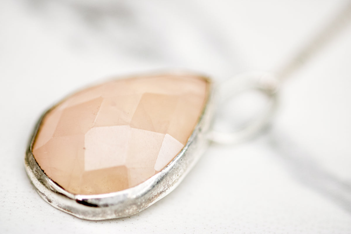 Rose Cut Rose Quartz Pendant