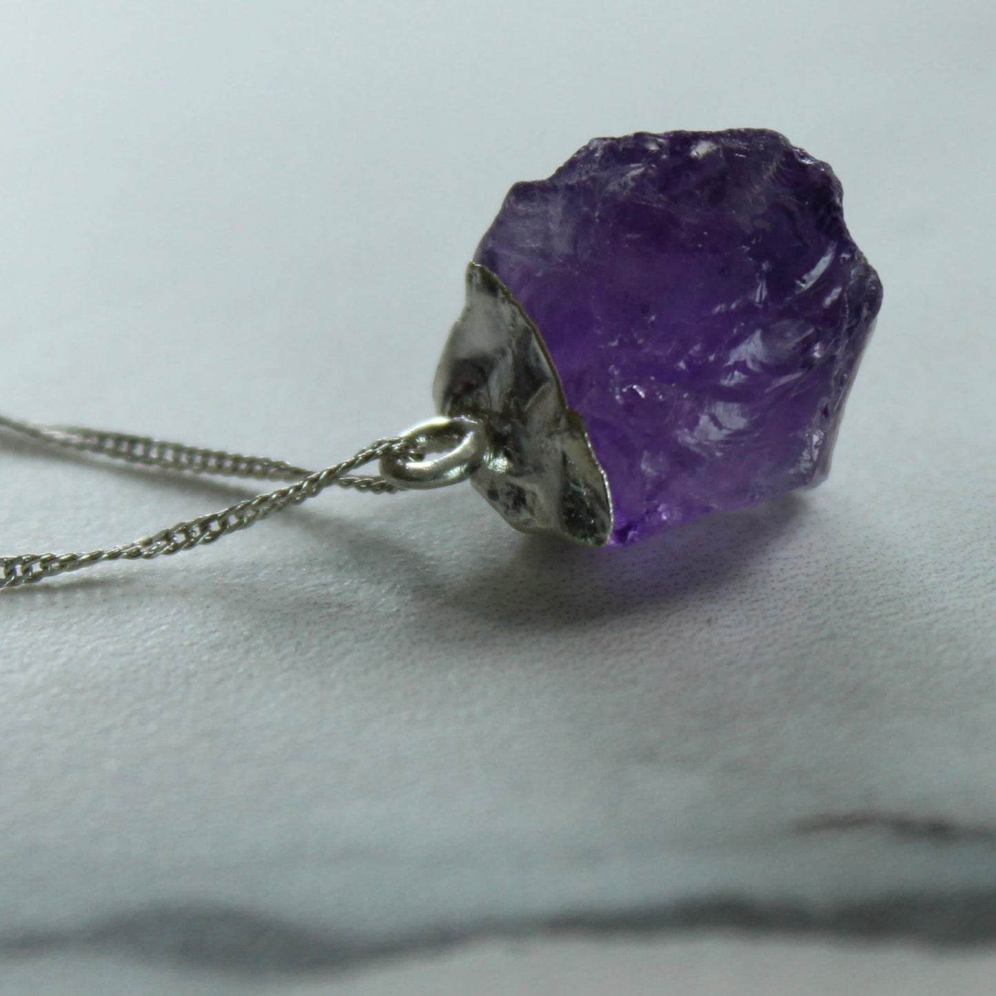 Raw Amethyst Pendant Louella Jewellery