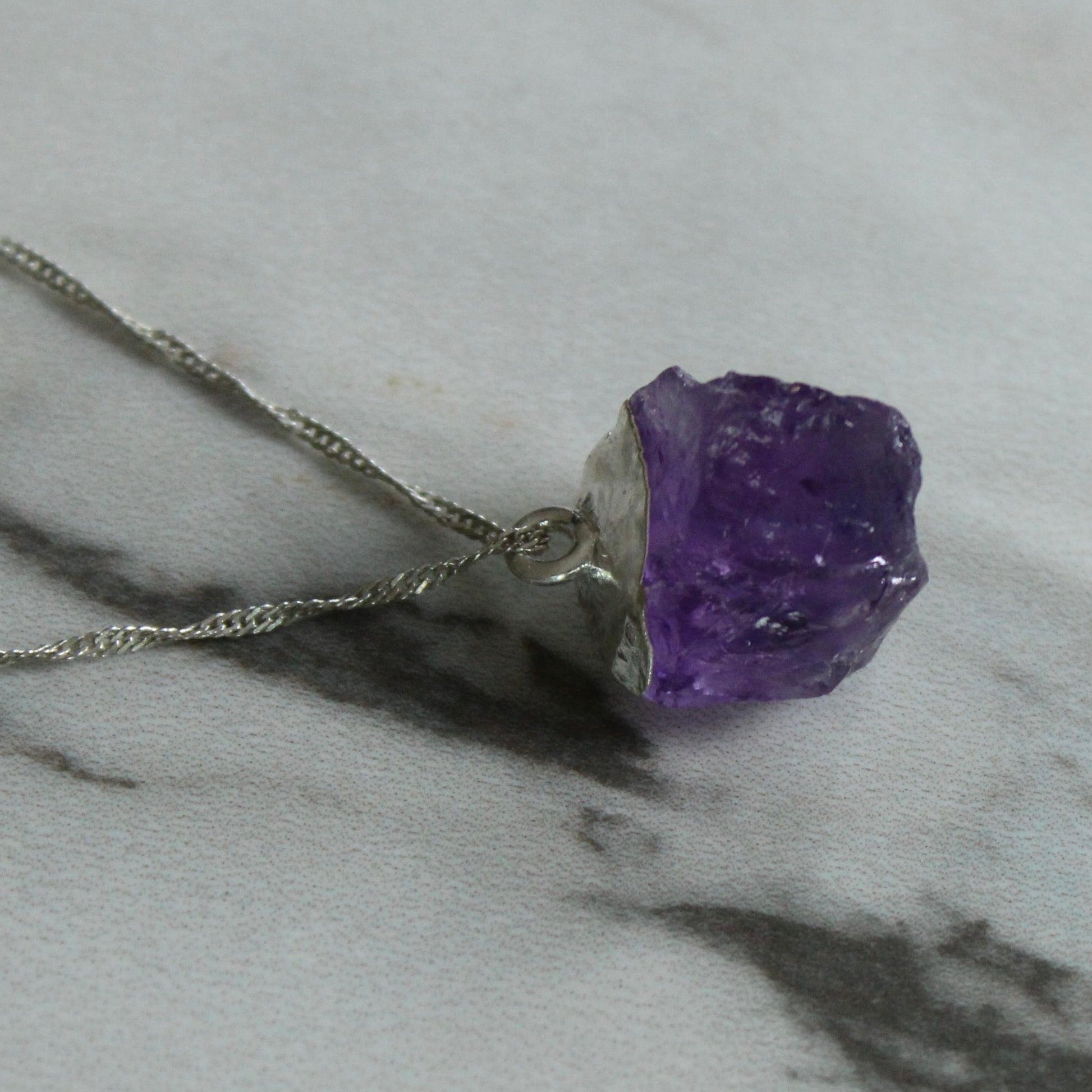 Raw Amethyst Pendant Louella Jewellery