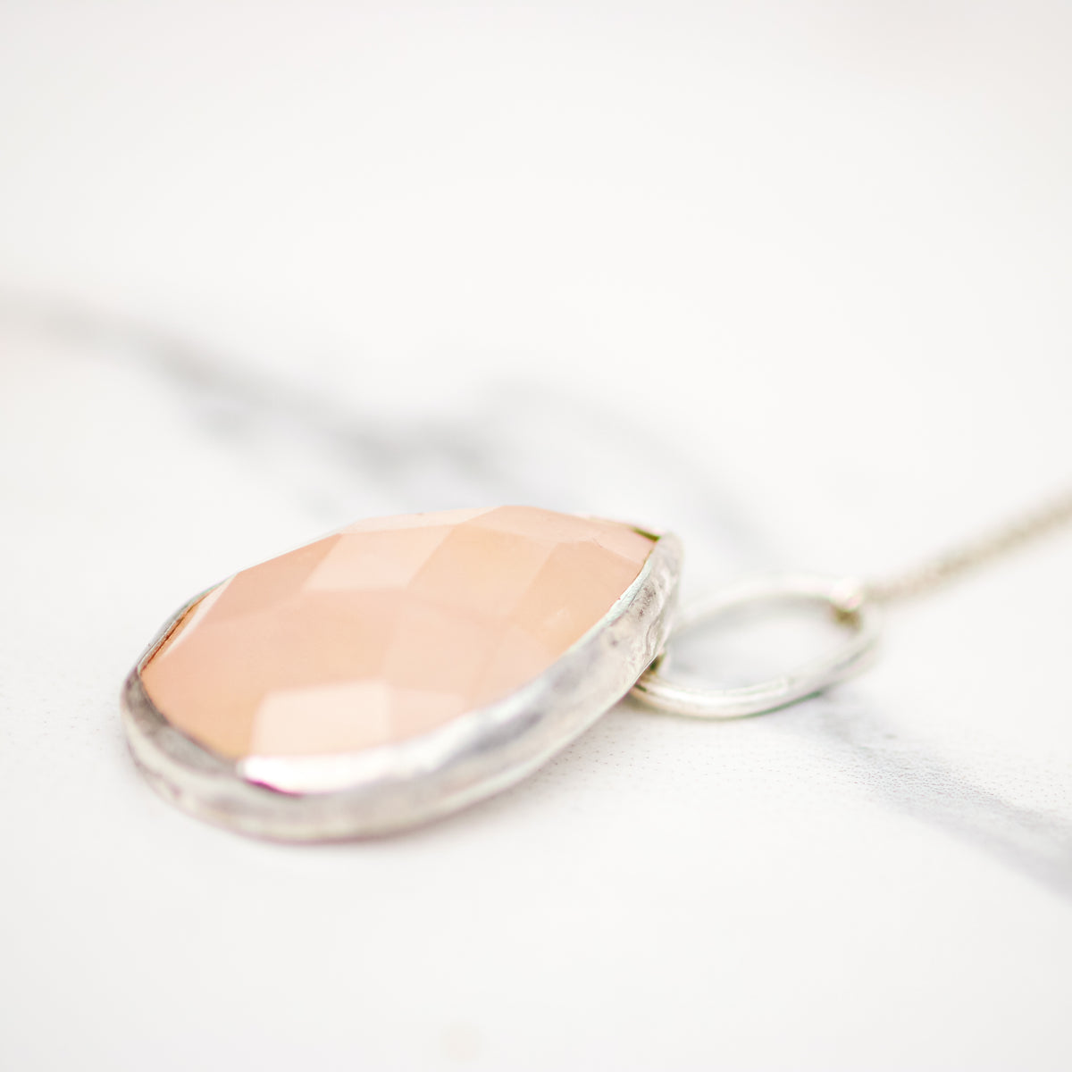 Rose Cut Rose Quartz Pendant