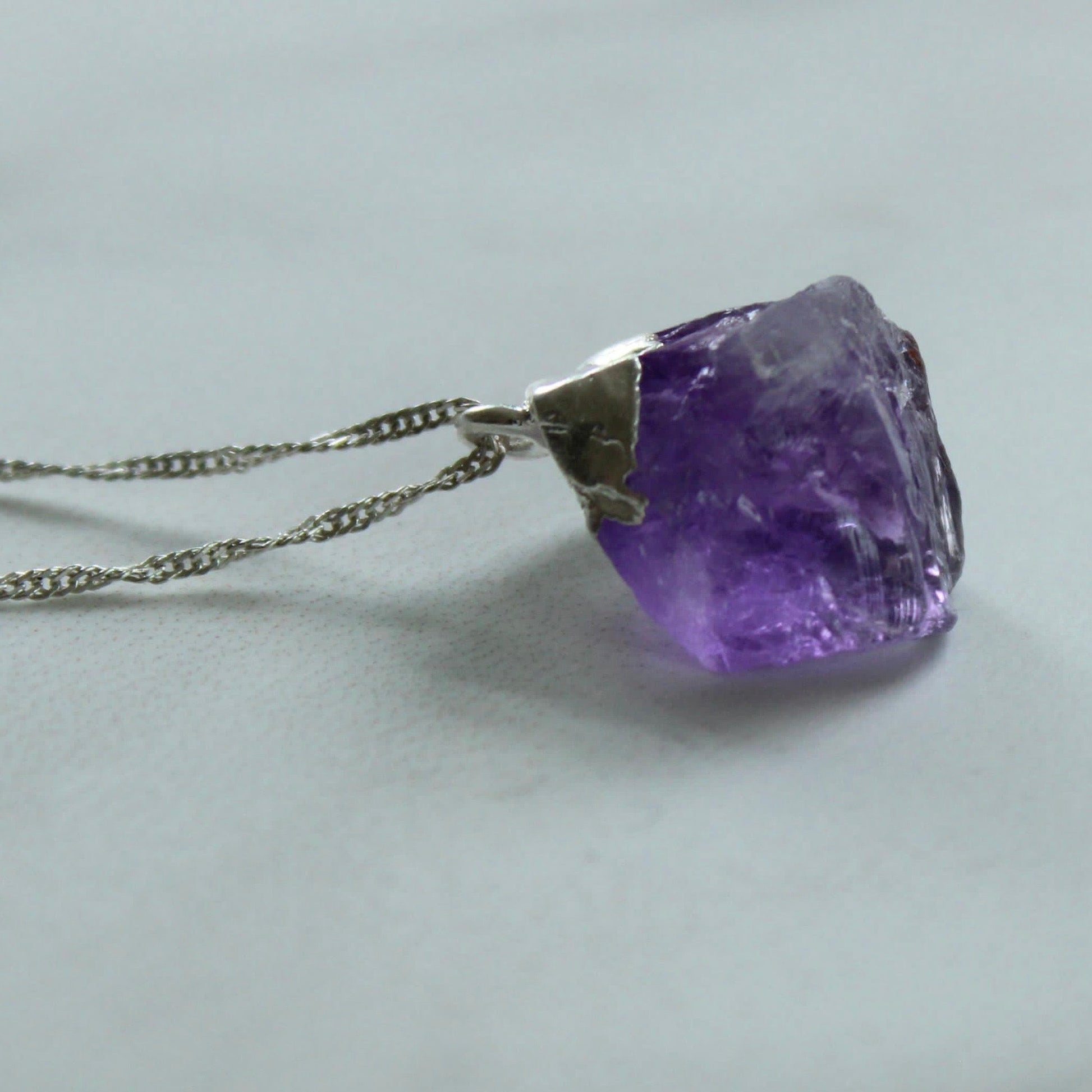 Raw Amethyst Pendant Louella Jewellery
