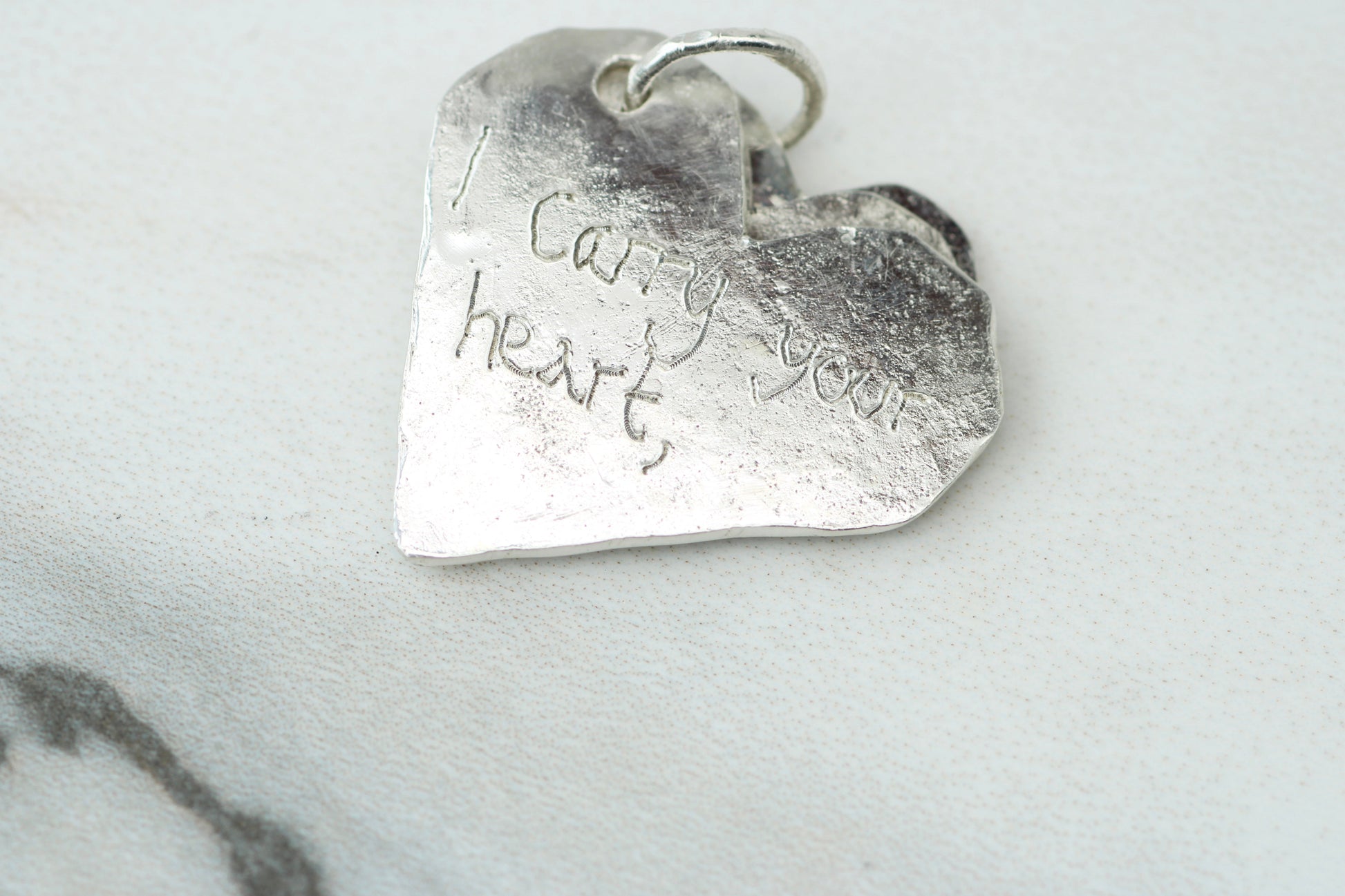 Personalised Family Necklace – Eco Silver Linked Hearts Louella Jewellery