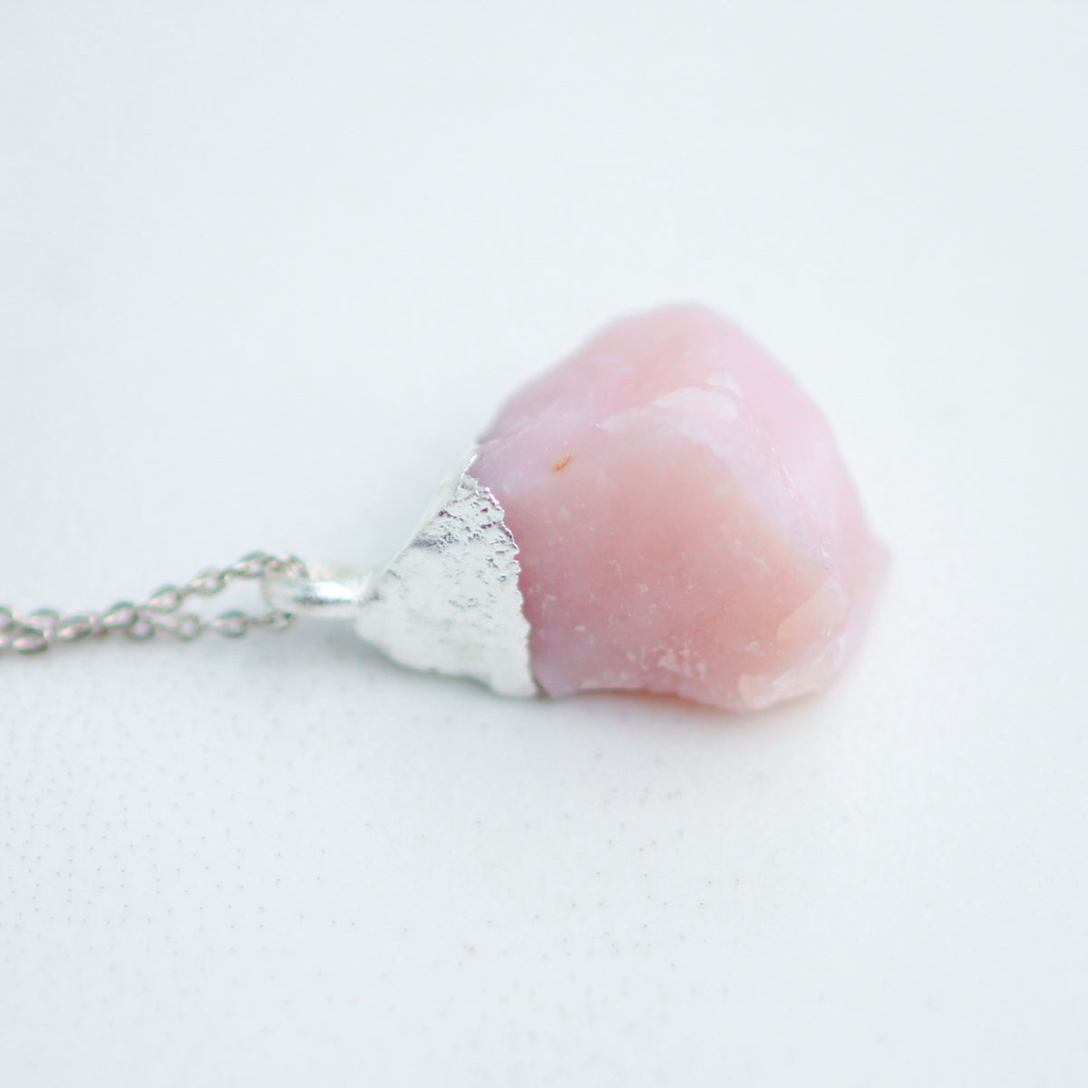 Raw Pink Opal Pendant
