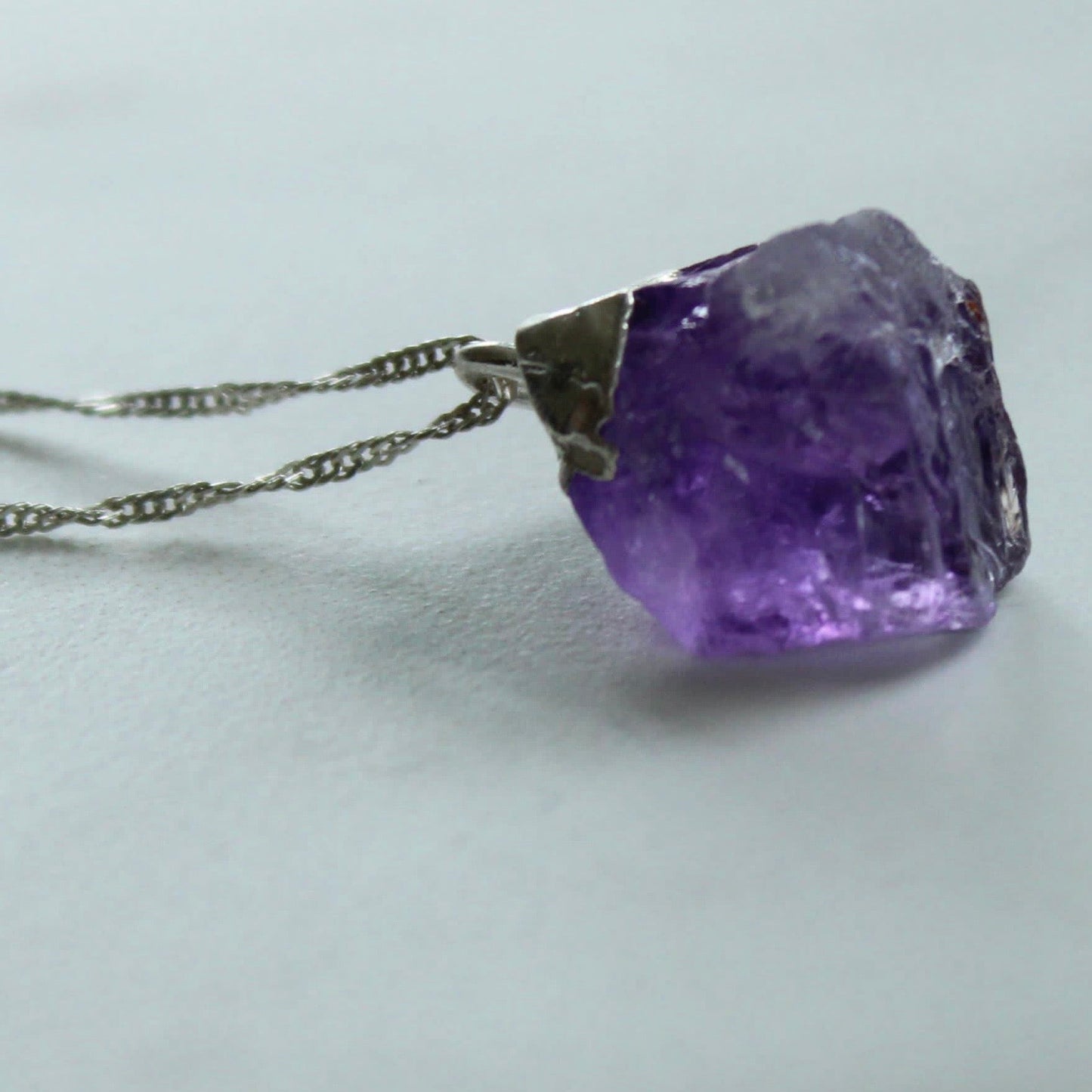 Raw Amethyst Pendant Louella Jewellery