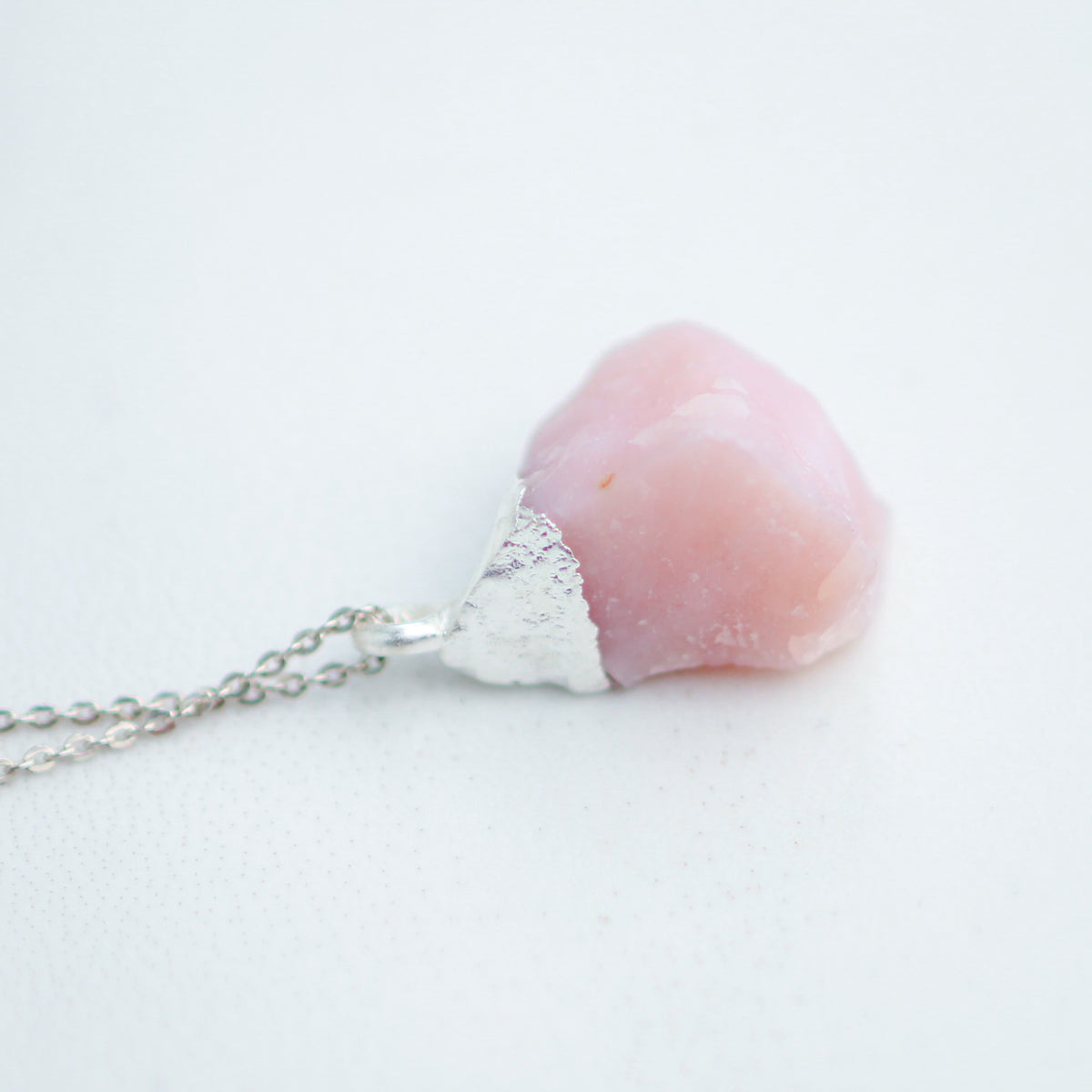 Raw Pink Opal Pendant