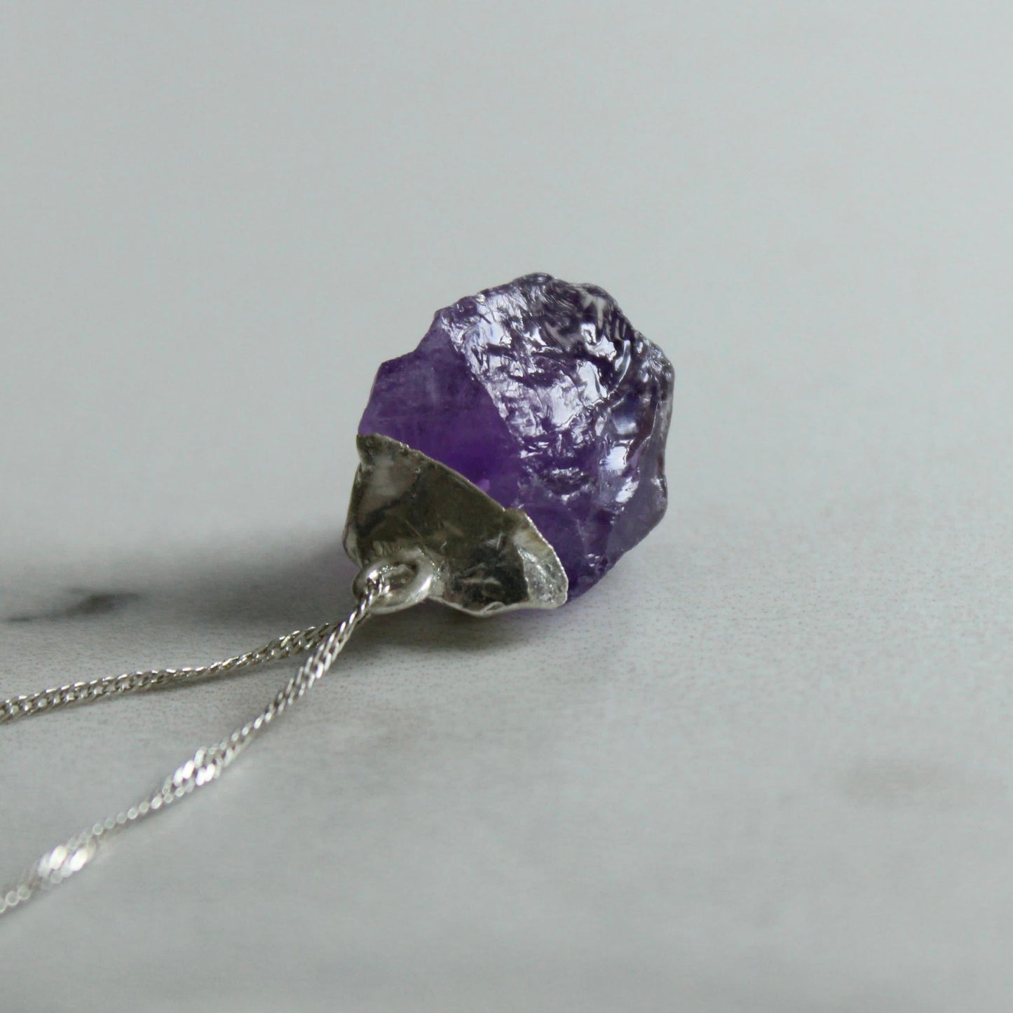 Raw Amethyst Pendant Louella Jewellery