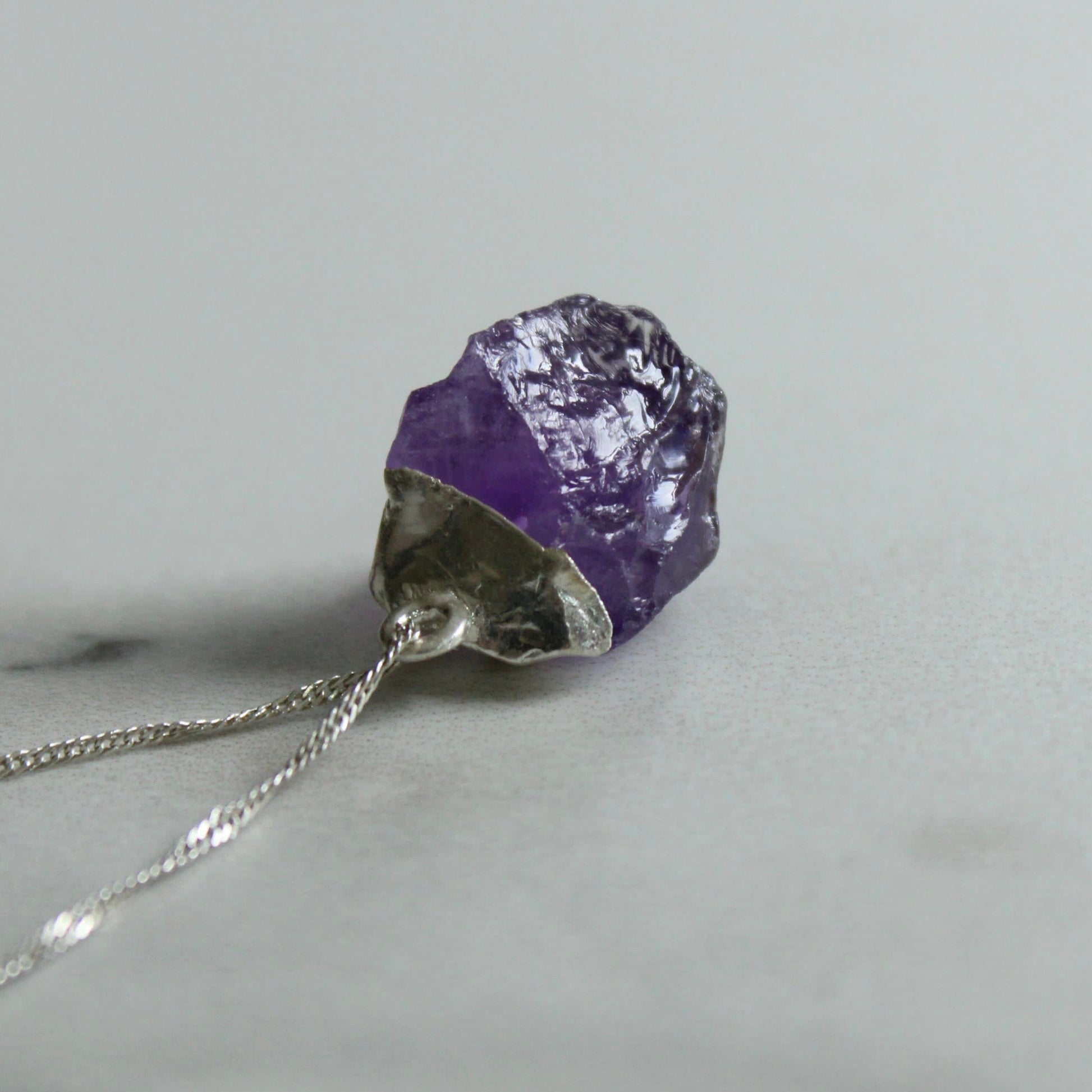 Raw Amethyst Pendant Louella Jewellery