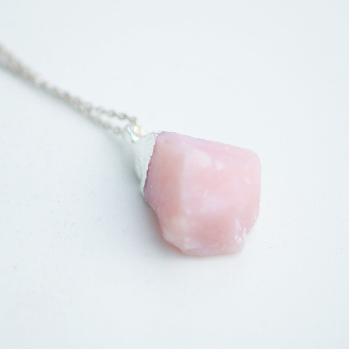 Raw Pink Opal Pendant