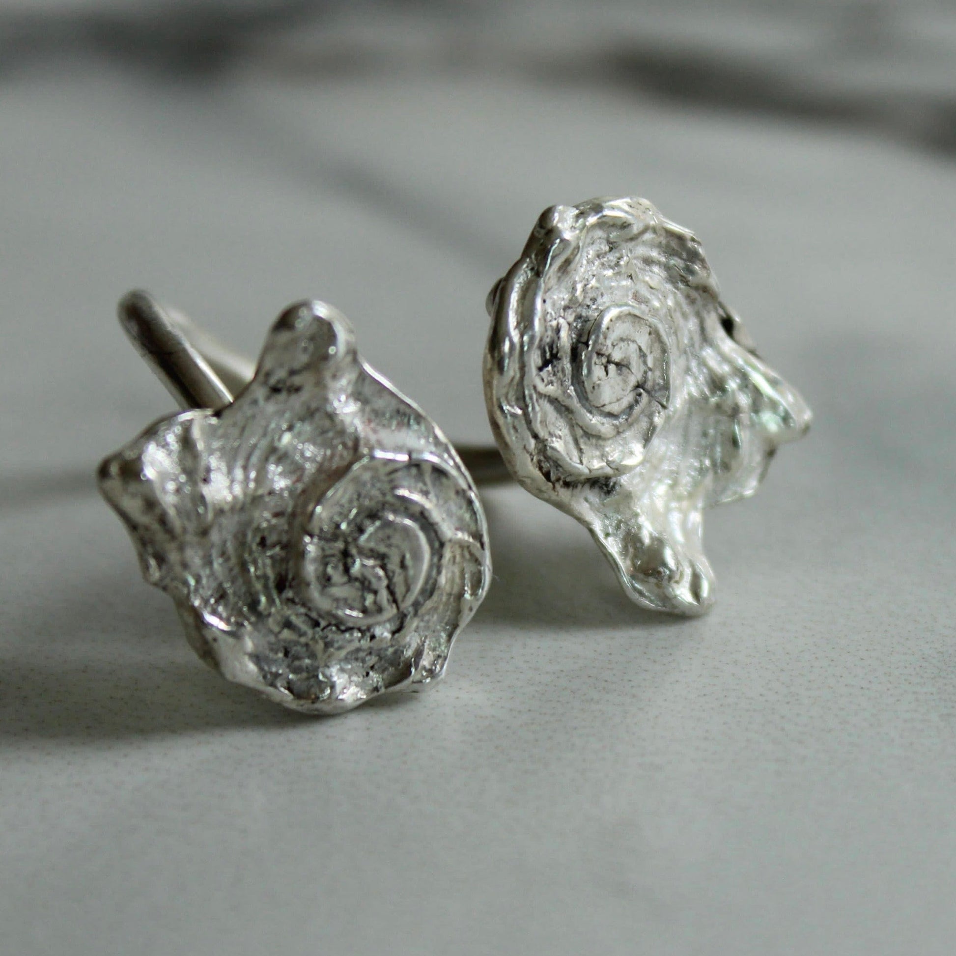 Adjustable Shell Ring – Recycled Sterling Silver, Cast from Real Shells Louella Jewellery