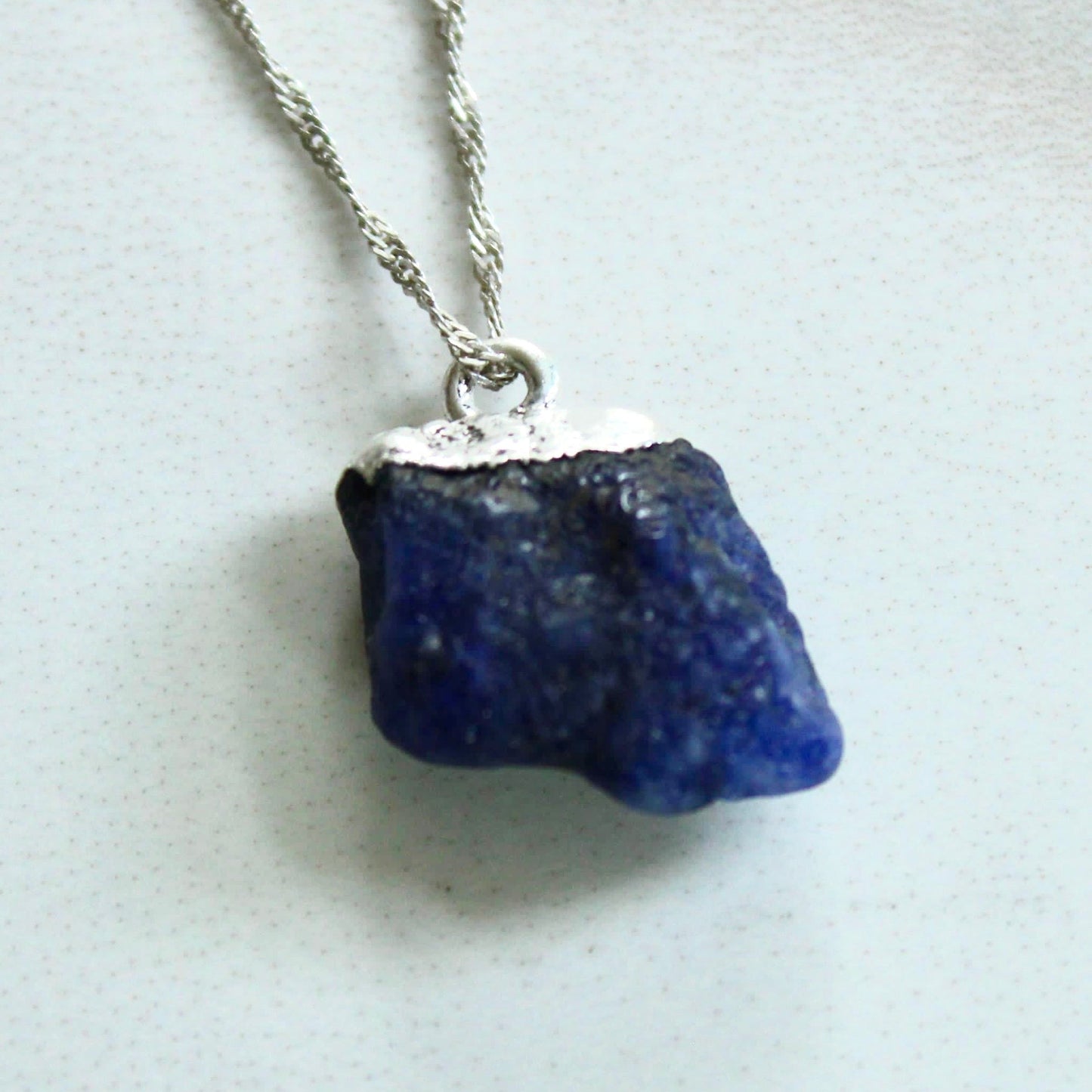 Raw Sapphire Pendant Louella Jewellery