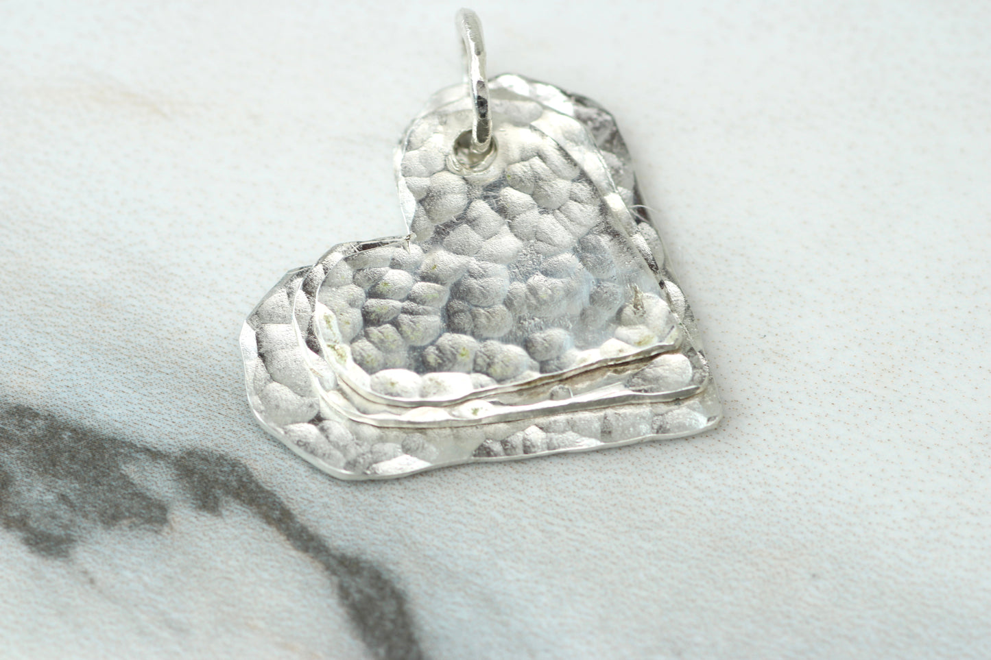 Personalised Family Necklace – Eco Silver Linked Hearts Louella Jewellery