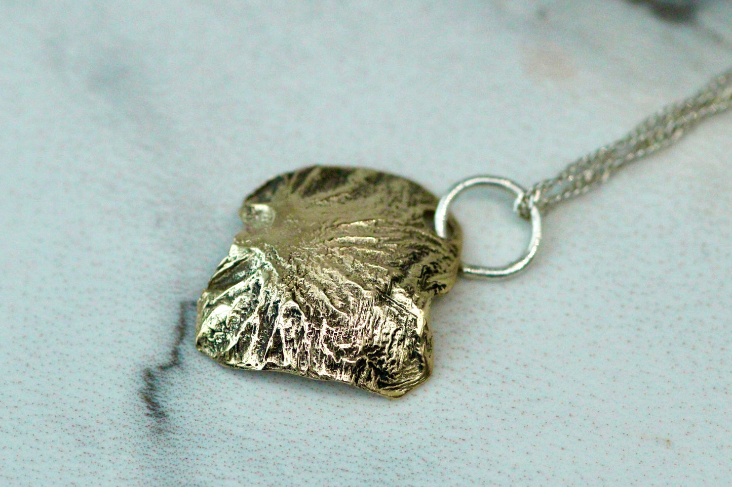 Reticulated Gold Dome Pendant Louella Jewellery