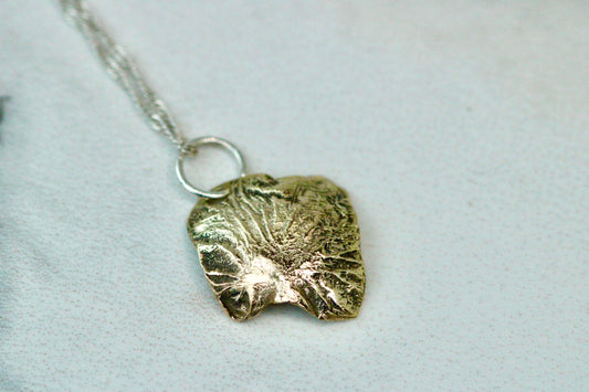 Reticulated Gold Dome Pendant Louella Jewellery