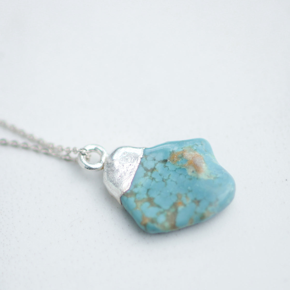 Raw turquoise necklace