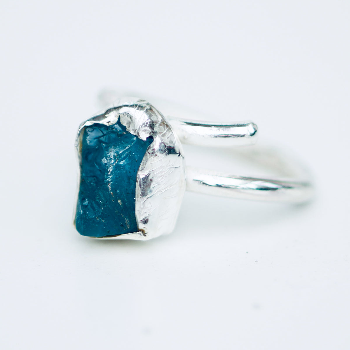 Ocean Blue Sea Glass Ring
